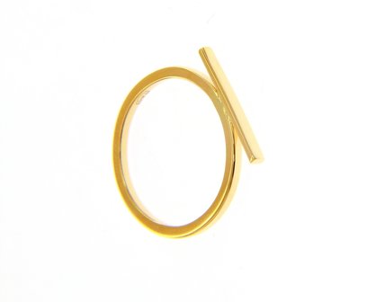 Design ring bar 18 kt goud