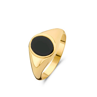 Cachet ring goud onyx