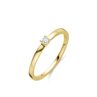 Verlovingsring 18 karaat diamant juwelier Vanhoutteghem