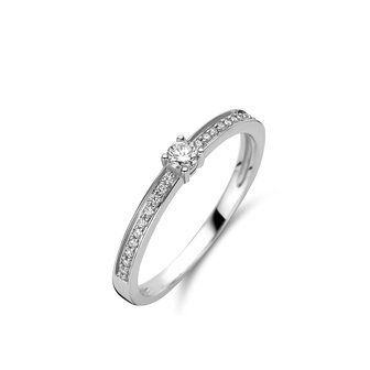 Verlovingsring witgoud diamant Juwelier Vanhoutteghem