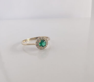 ring 14 kt zircoon 