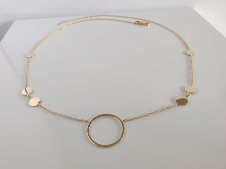 ketting circle 18 kt