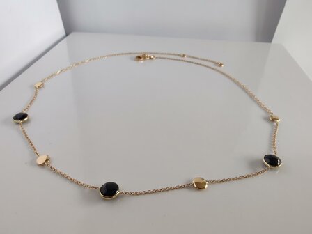 Gouden ketting 18 kt Onyx