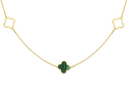 Ketting 18 kt malachiet