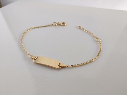 Baby naamplaat goud 18 kt