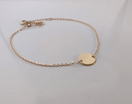 armband 18 kt graveerplaatje