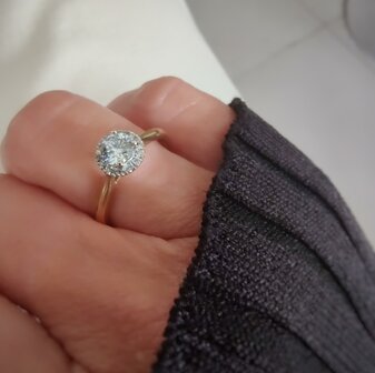 Verlovingsring diamant 18 kt