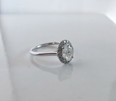 Verlovingring diamant 18 kt