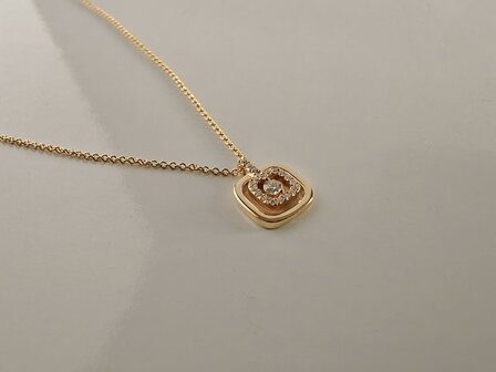 Ketting 18 kt entouragehanger diamant