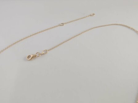 Ketting 18 kt forcat met tussenoog