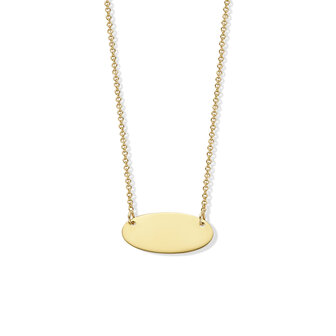 ketting 18kt goud graveerplaat