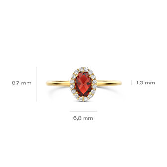 Blush ring 1271YGA . Maat 54