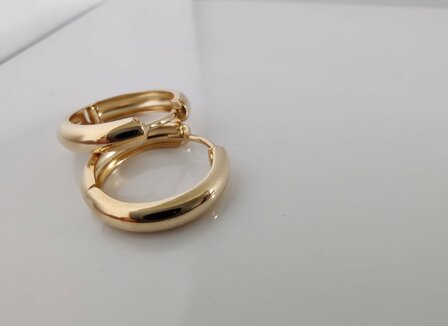 Gouden creolen 11 mm