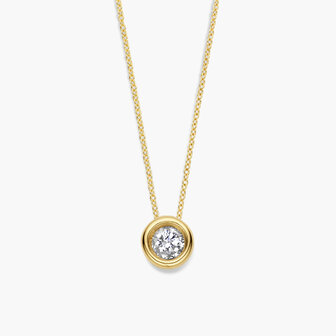 Solitair Ketting 18 kt diamant