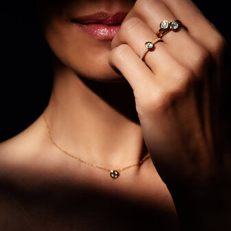 Ketting 18 kt diamant