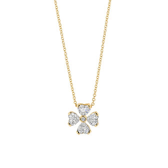 Ketting klaver diamant