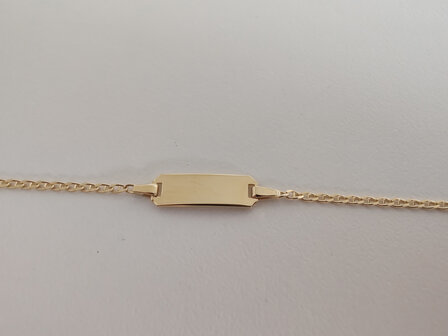 kinderarmband naamplaat goud