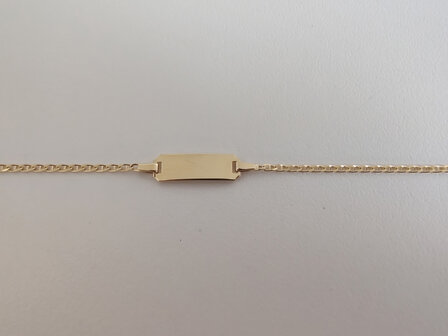 gouden armband naamplaat