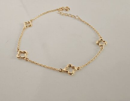 armband goud 18 kt bloem