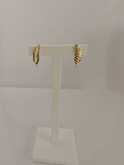 oorringen blad 18 kt