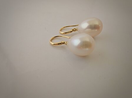 Oorbellen Drop pearl 15 mm