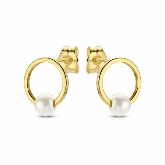 oorstekers parel 18 kt