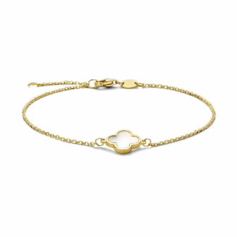 Armband flower parelmoer 18 kt