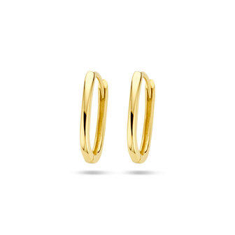 Ovalen klap creolen 14 mm