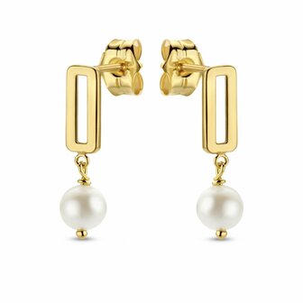 oorbellen 18kt parel 
