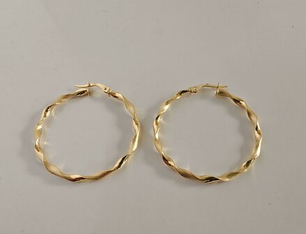 creolen Twist 35 mm 18 kt