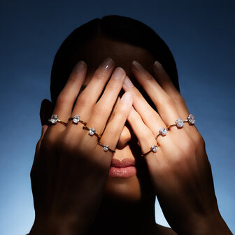 Verlovinsgsringen 18 kt diamant