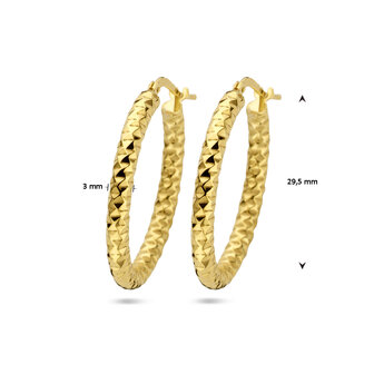 ovalen creolen zilver geel goud verguls