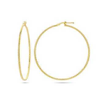 zilveren creolen geel goud verguld