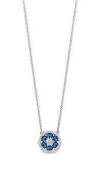 Ketting Silver Rose P2568BLU