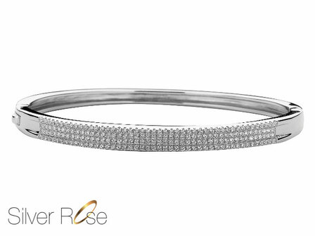 Slavenarmband silver rose