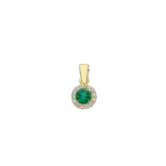 Entourage hanger 14 kt zirconia