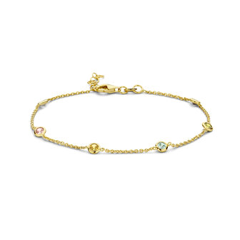 Zilveren armband zirconia meerdere kleuren
