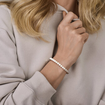 parelarmband 6 mm zilver