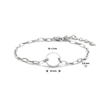 zilveren armband met cirkel