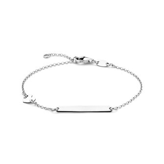 Armband naamplaat Zilver