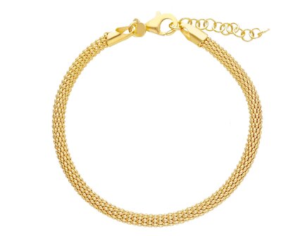 Ailveren armband Fop&eacute; geel goud verguld