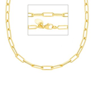Ketting Paperclip 18 karaat geel goud