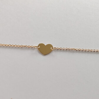 fijne gouden armband met hartje