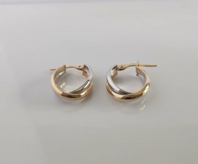 creolen ovaal 15 mm 18 kt