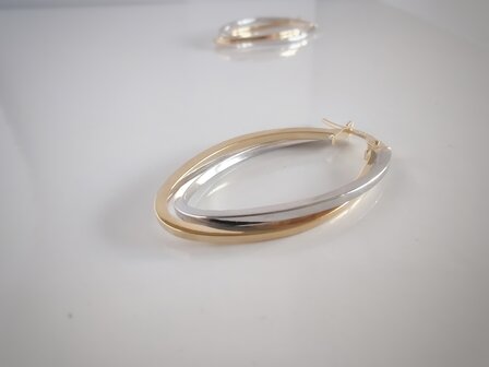 gouden creolen ovaal