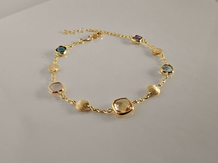 Armband 18 kt met edelstenen