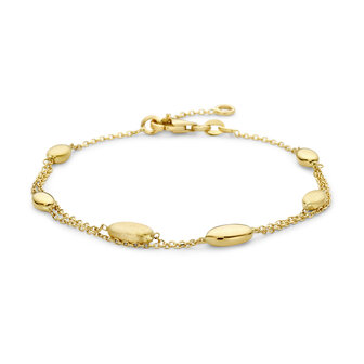 Armband dubbele ketting 18 kt juwelier Vanhoutteghem