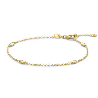 Fijne gouden armband 18 kt met tussenelementen