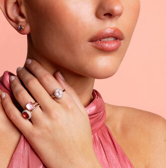 Etna ring one more roze tourmalijn 