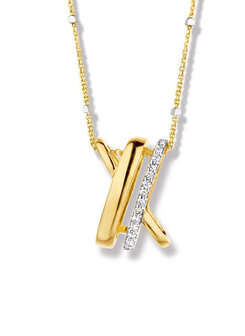 Gouden halskettingen met briljant online shop juwelier Vanhoutteghem